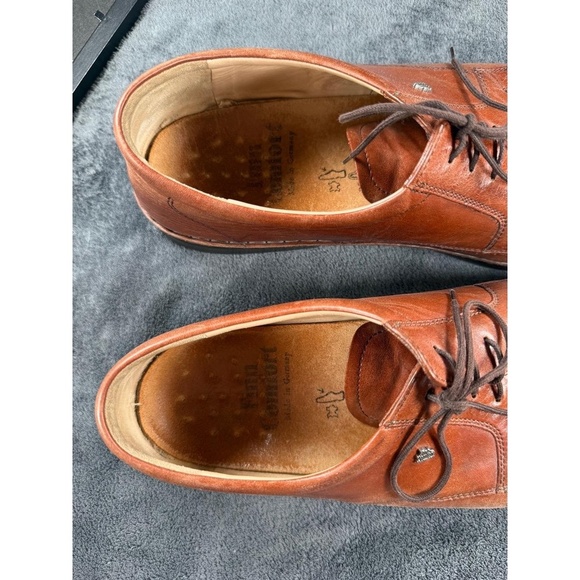 Finn Comfort Lace-up Mens Size 11.5 Brown Comfort Leather European Crafted - Picture 4 of 5